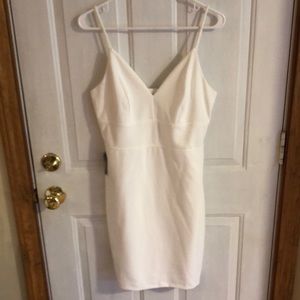 NWT Express white spaghetti strap dress (M)